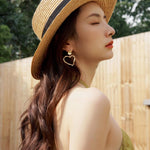 Sakura - Sterling Silver Love Heart Earrings - Pearlorious Jewellery
