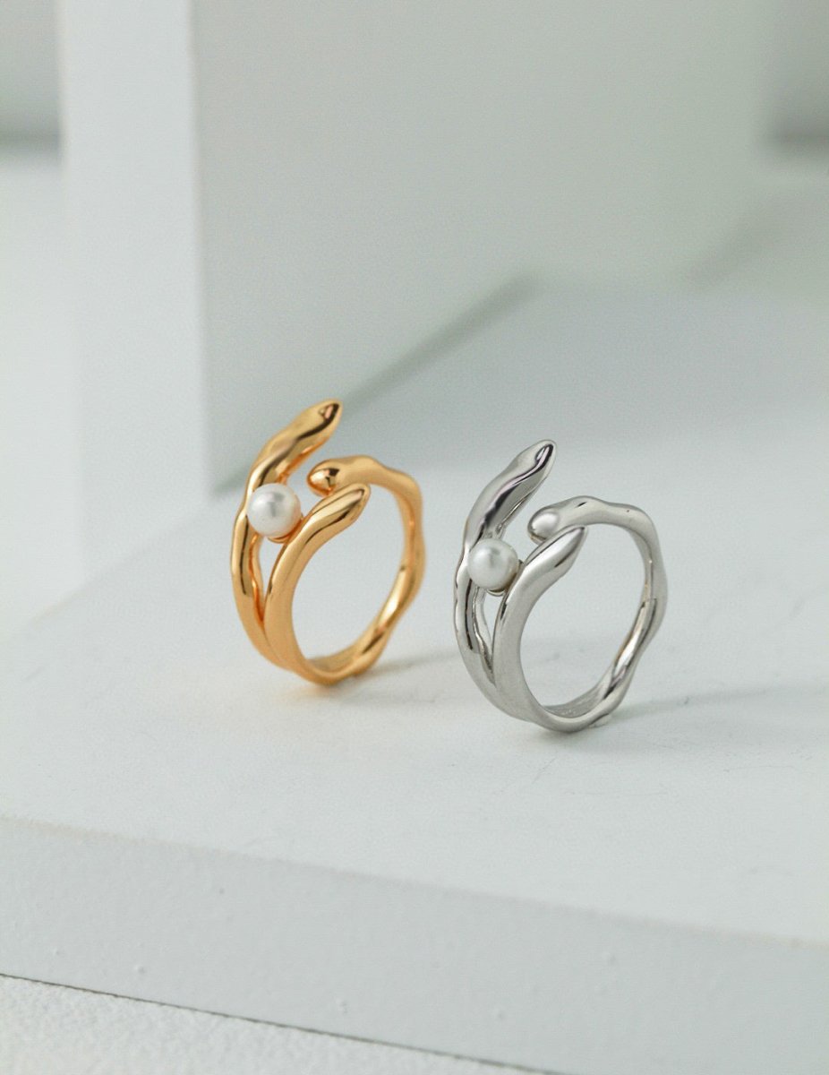 Samantha - Sterling Silver and Freshwater Pearl Ring - Pearlorious Jewellery