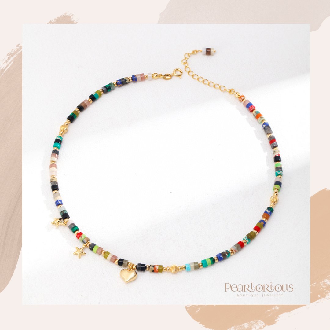 Serena Sunset Gemstone Necklace - Pearlorious Jewellery