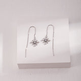 Snowy - Sterling Silver Snowflake Earrings - Pearlorious Jewellery