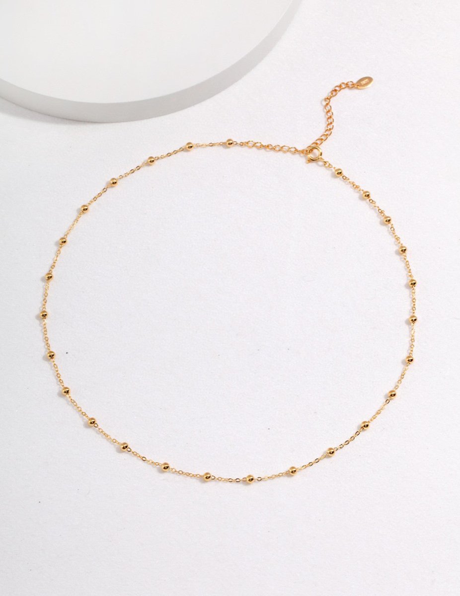 Stella - Sterling Silver Beads Minimalist Starry Necklace - Pearlorious Jewellery
