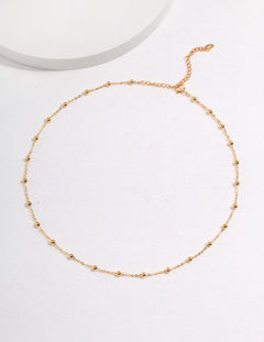Stella - Sterling Silver Beads Minimalist Starry Necklace - Pearlorious Jewellery