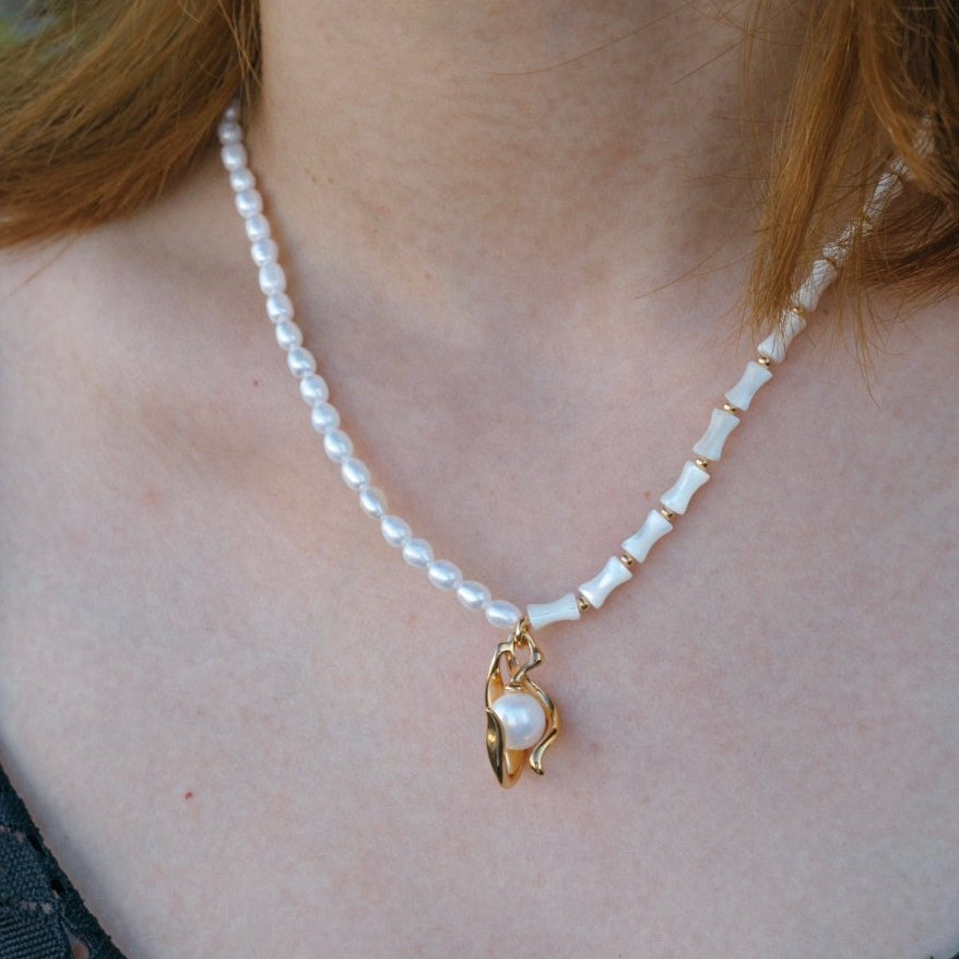 Tania - Freshwater Pearl Beads Necklace - Pearlorious Jewellery