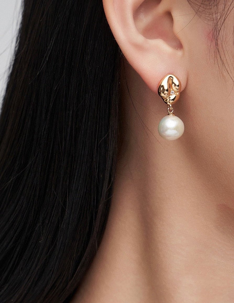 Tania - Sterling Silver and Freshwater Pearl Earrings - Pearlorious Jewellery
