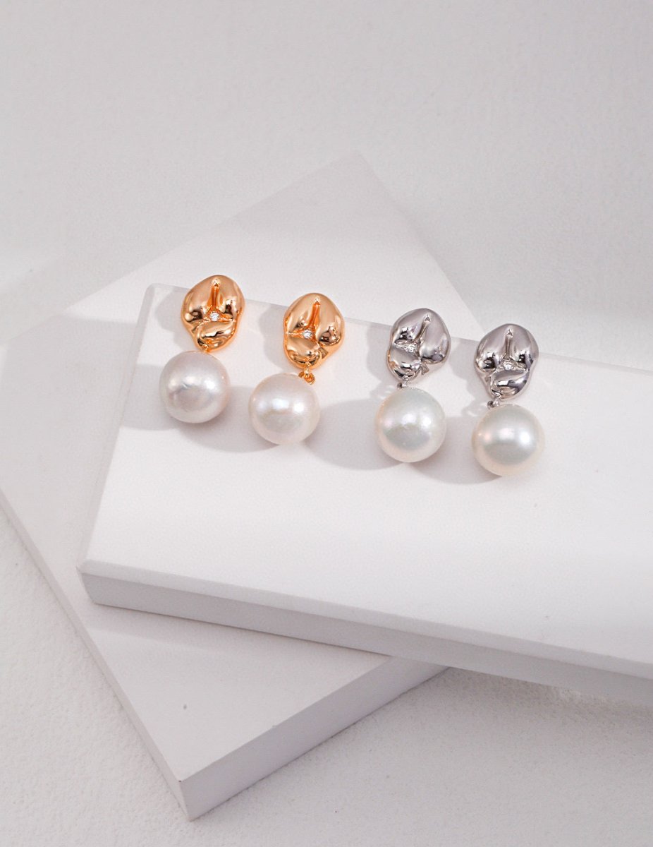 Tania - Sterling Silver and Freshwater Pearl Earrings - Pearlorious Jewellery
