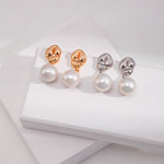 Tania - Sterling Silver and Freshwater Pearl Earrings - Pearlorious Jewellery