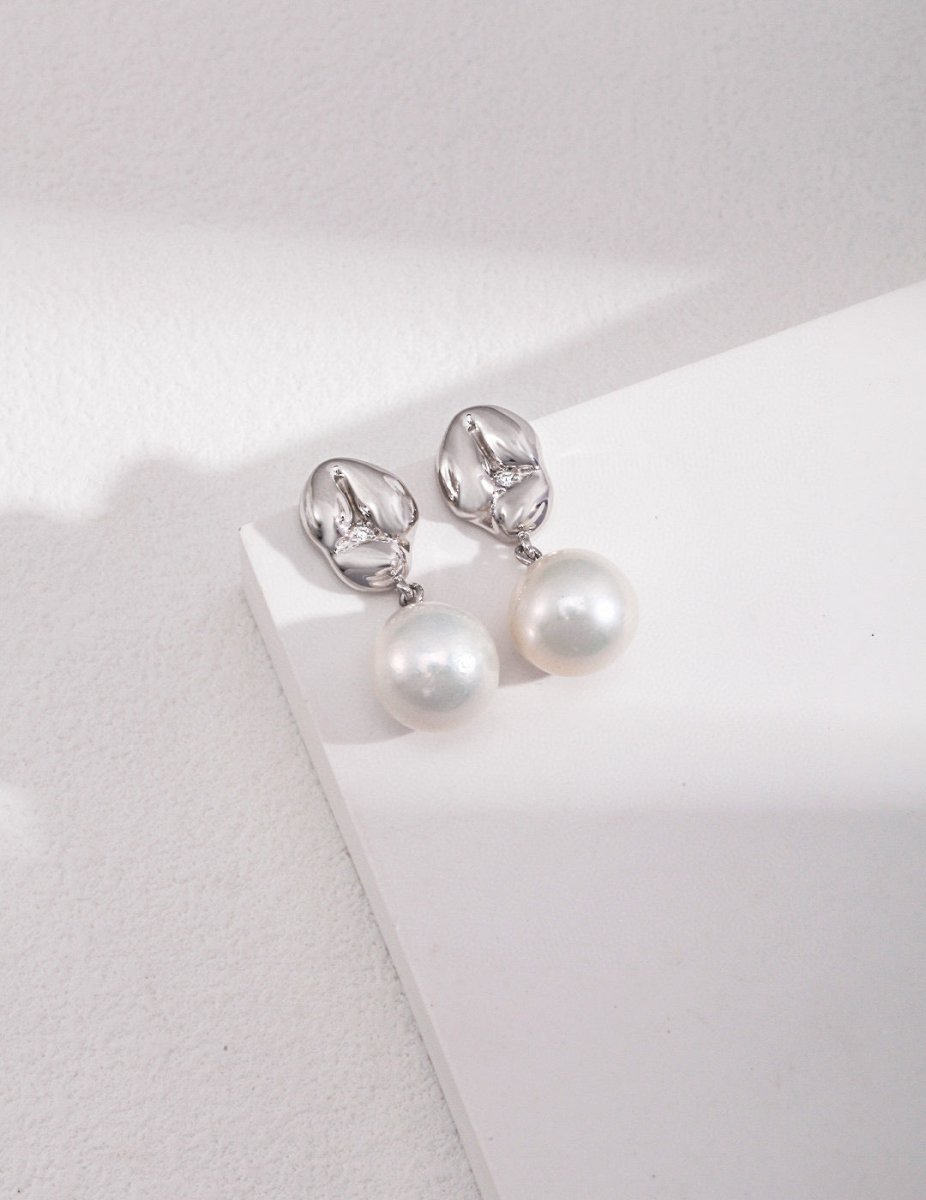 Tania - Sterling Silver and Freshwater Pearl Earrings - Pearlorious Jewellery