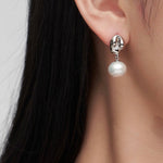 Tania - Sterling Silver and Freshwater Pearl Earrings - Pearlorious Jewellery