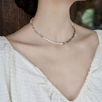 Taylor - Sterling Silver and Freshwater Pearl Necklace - Pearlorious Jewellery