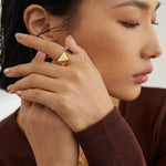 Victoria - Fashionable and Timeless Rings Sterling Silver and Glaze Drop - Pearlorious Jewellery