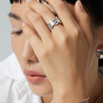 Wrenly - Sterling Silver and Stunning Zircon Crystal Rings - Pearlorious Jewellery