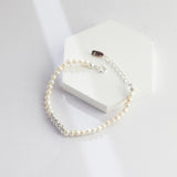 Yasmine - Sterling Silver and Freshwater Pearl Bead Bracelet - Pearlorious Jewellery