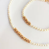 Yasmine - Sterling Silver and Freshwater Pearl Bead Bracelet - Pearlorious Jewellery